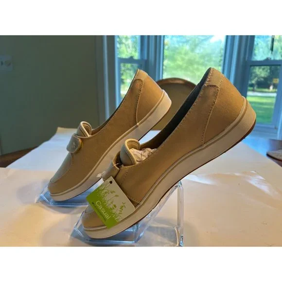 Women's Grasshoppers Casual Slip On Loafer Shoes 9.5 W Canyon Stone Twill - Picture 5 of 11